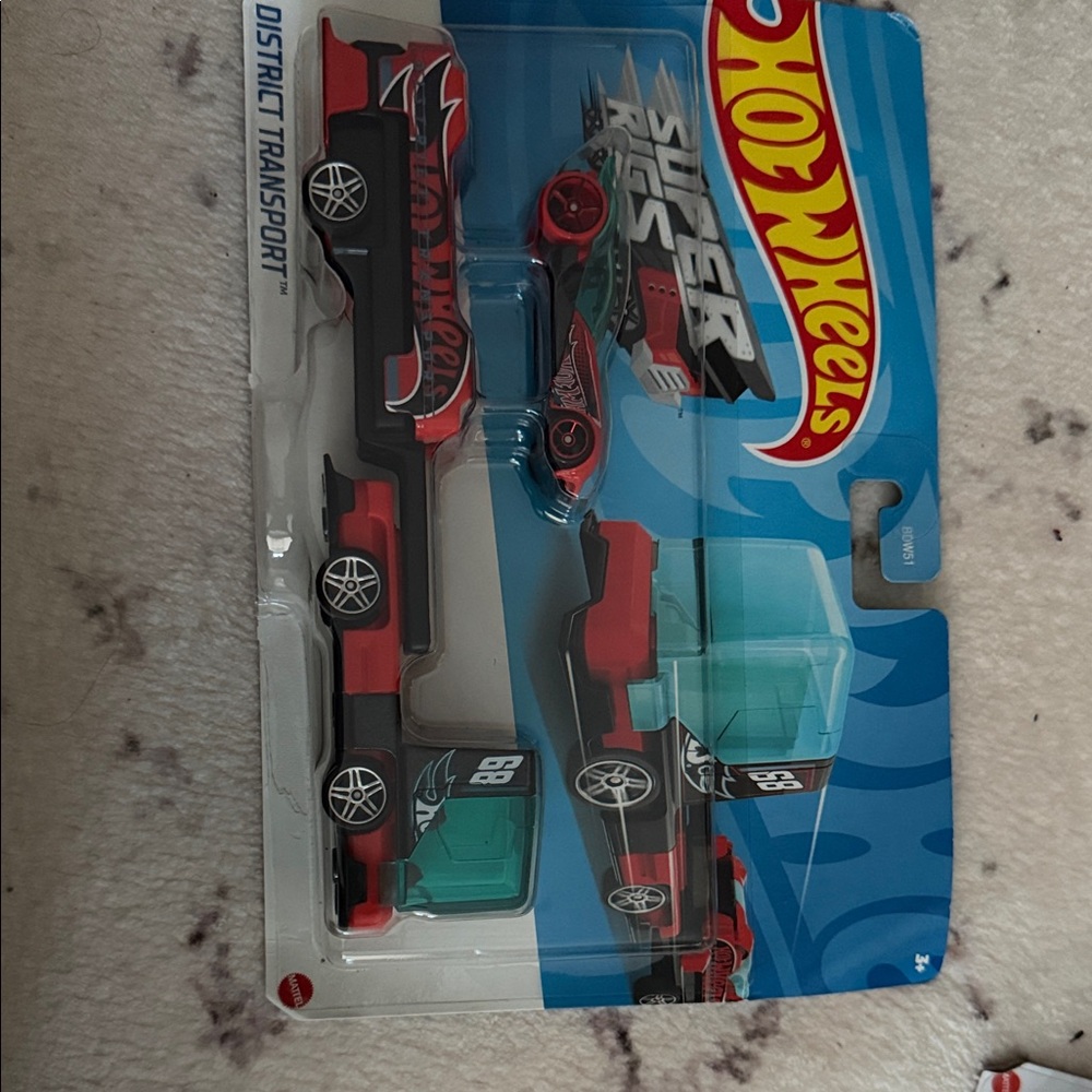 Mattel Hot Wheels Red and Black Transporter Set